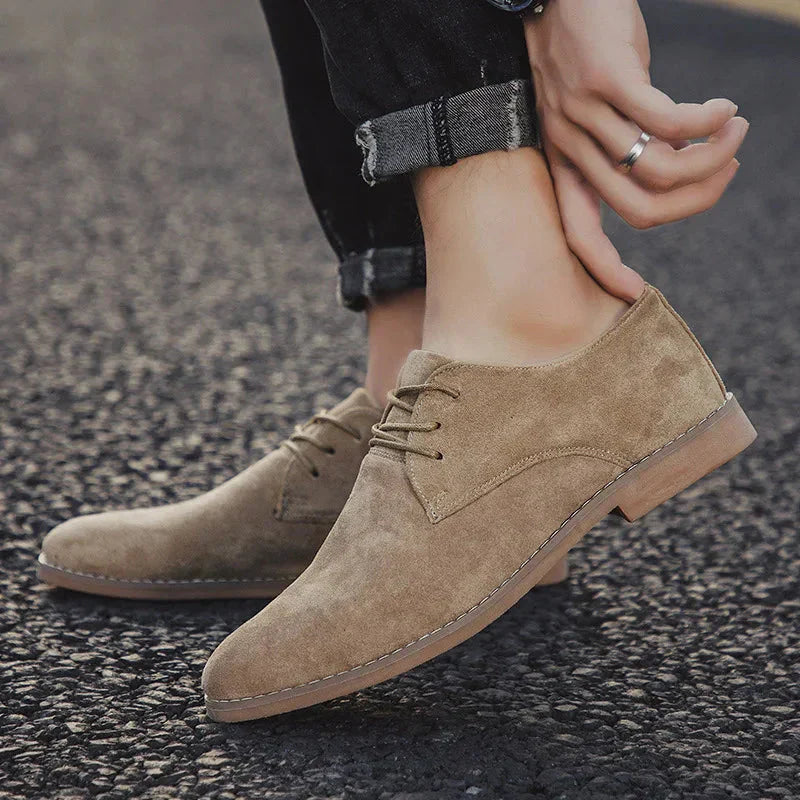Men's Derby Shoes | Premium Suede Upper | Flexible Cushioned Sole | All-Day Comfort