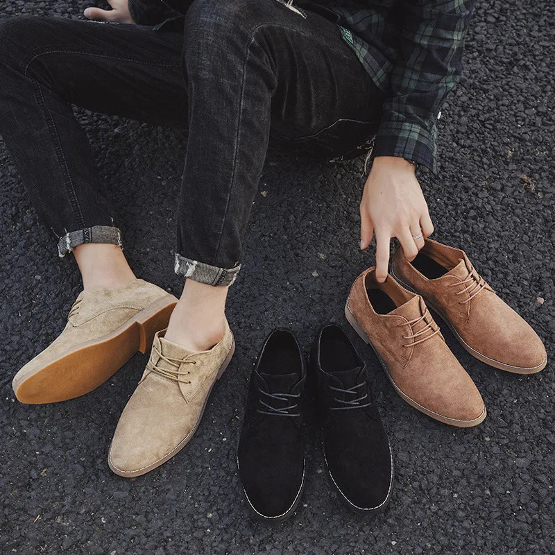 Men's Derby Shoes | Premium Suede Upper | Flexible Cushioned Sole | All-Day Comfort