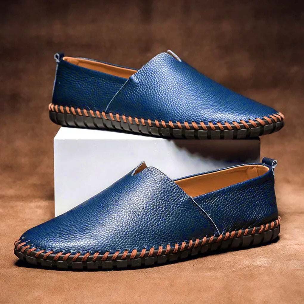 Men's Driving Moccasins | Genuine Leather Slip-On | Cushioned Insole & Rubber Sole | Comfortable Fit