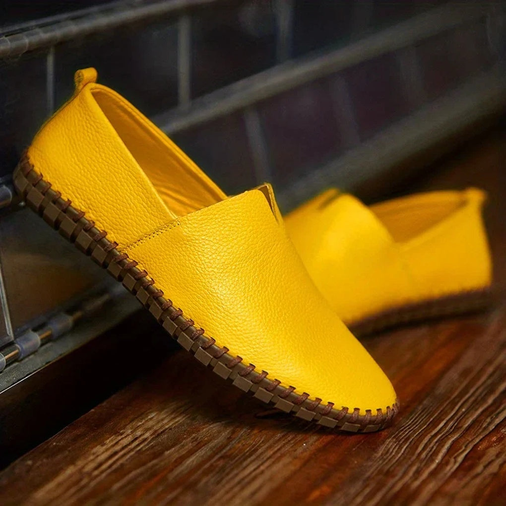 Men's Driving Moccasins | Genuine Leather Slip-On | Cushioned Insole & Rubber Sole | Comfortable Fit