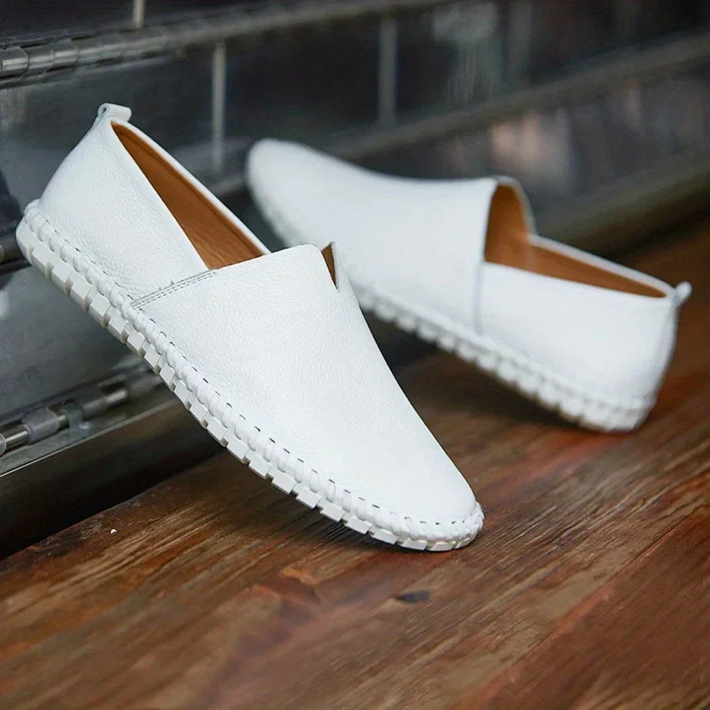 Men's Driving Moccasins | Genuine Leather Slip-On | Cushioned Insole & Rubber Sole | Comfortable Fit