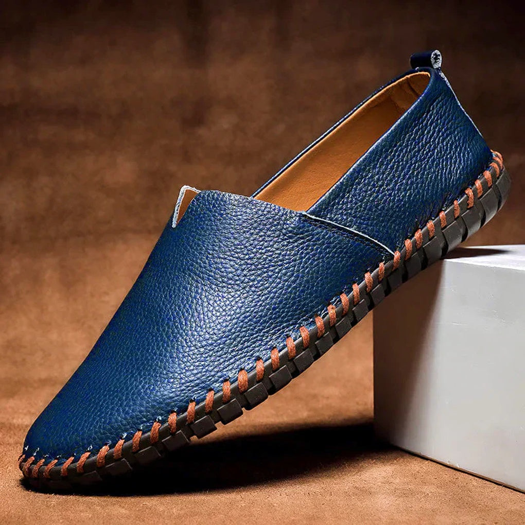 Men's Driving Moccasins | Genuine Leather Slip-On | Cushioned Insole & Rubber Sole | Comfortable Fit