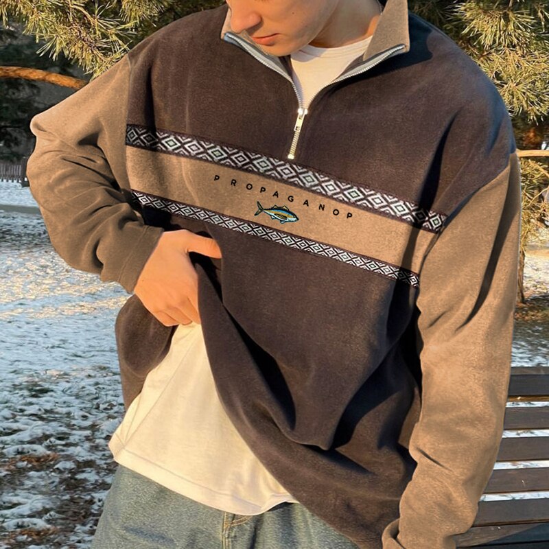 Men's Half-Zip Sweater | High Collar Knit | Premium Fabric & Comfortable Fit