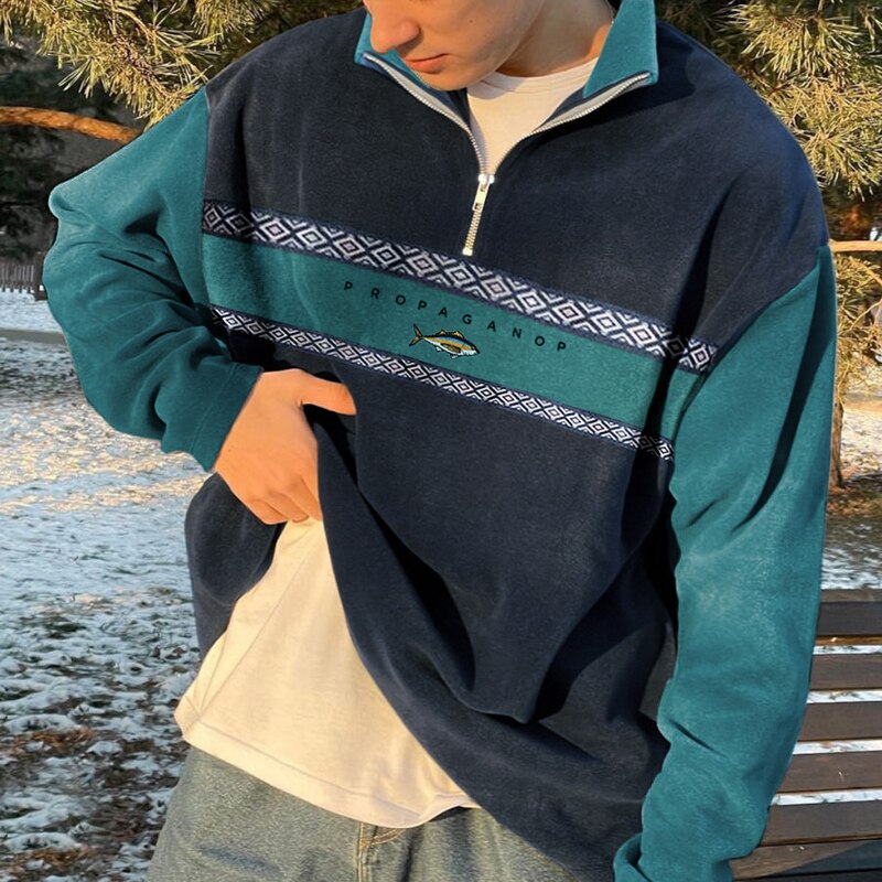 Men's Half-Zip Sweater | High Collar Knit | Premium Fabric & Comfortable Fit