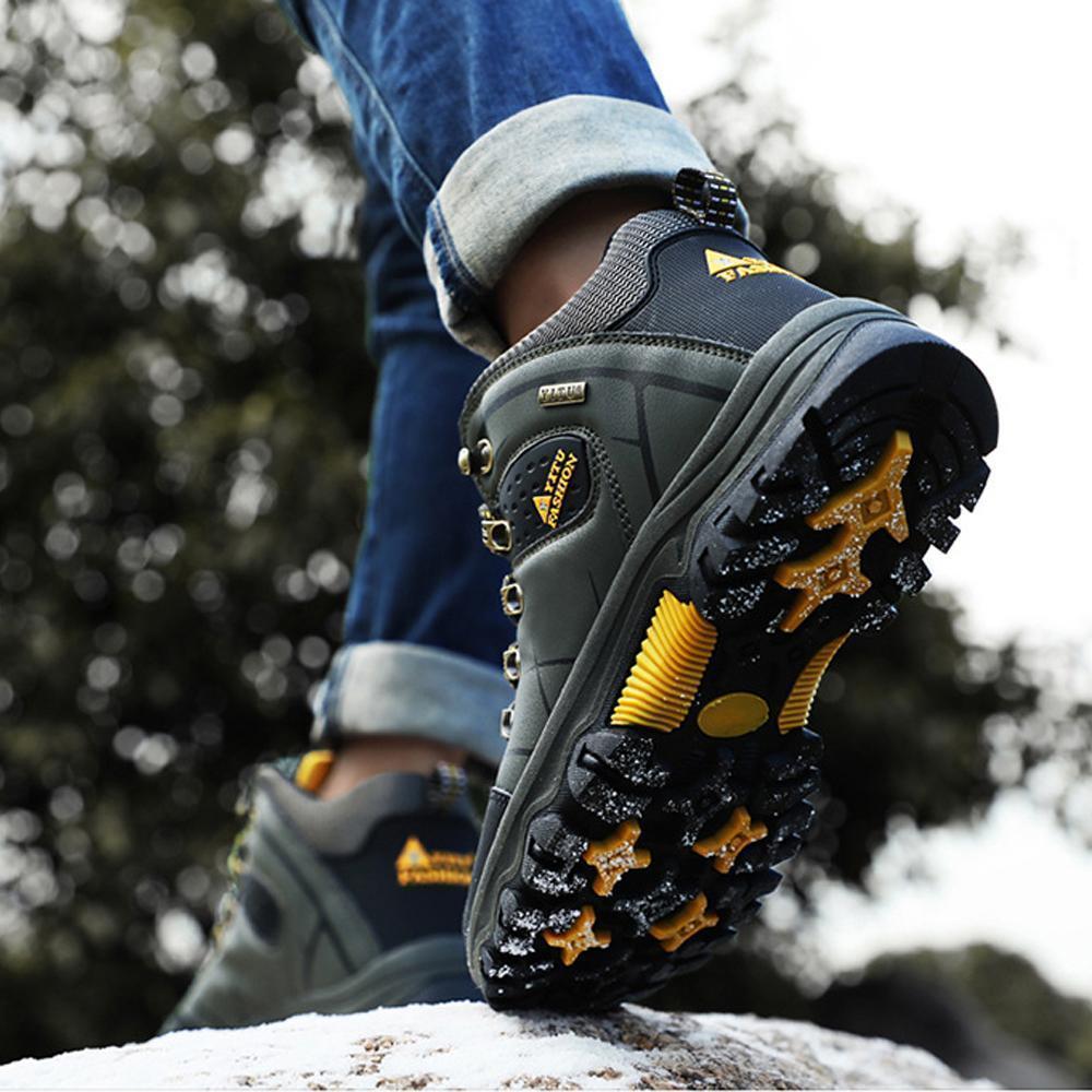 Men's Hiking Boots | Fleece Lined | Waterproof & Non-Slip Rubber Sole