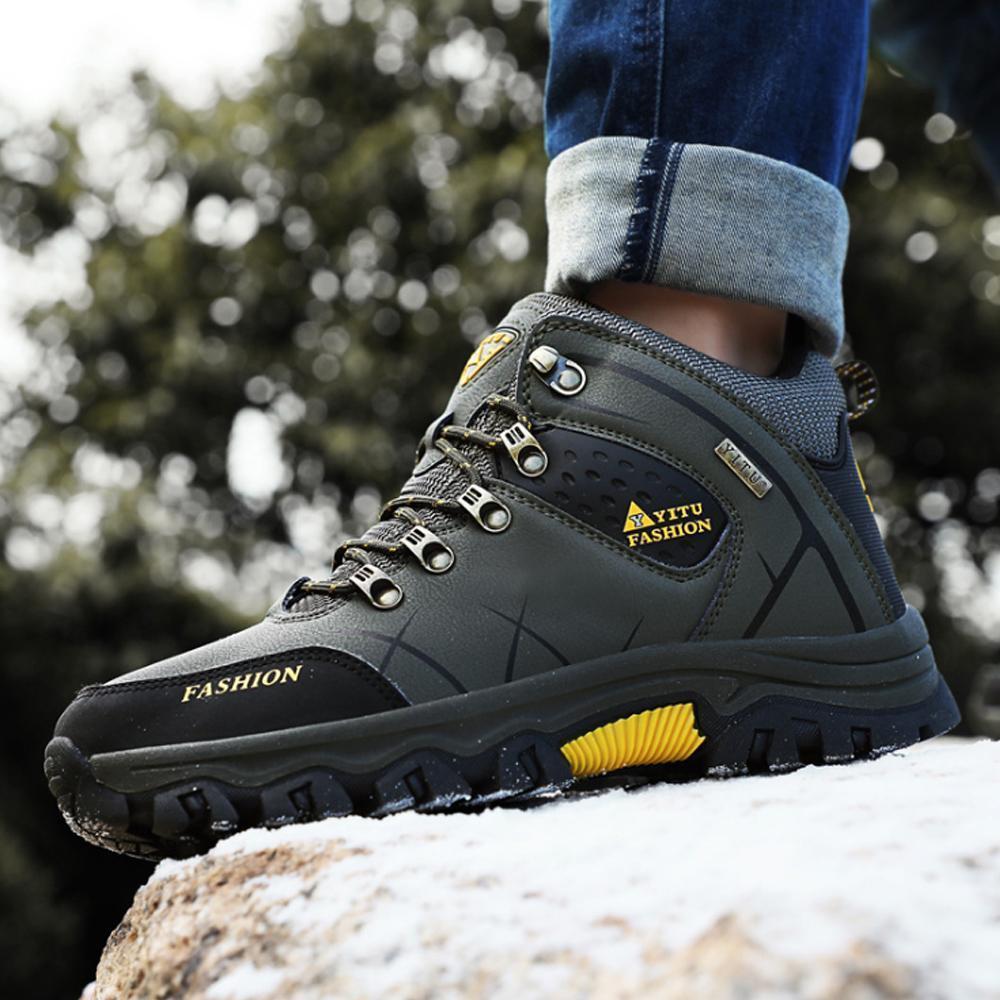 Men's Hiking Boots | Fleece Lined | Waterproof & Non-Slip Rubber Sole