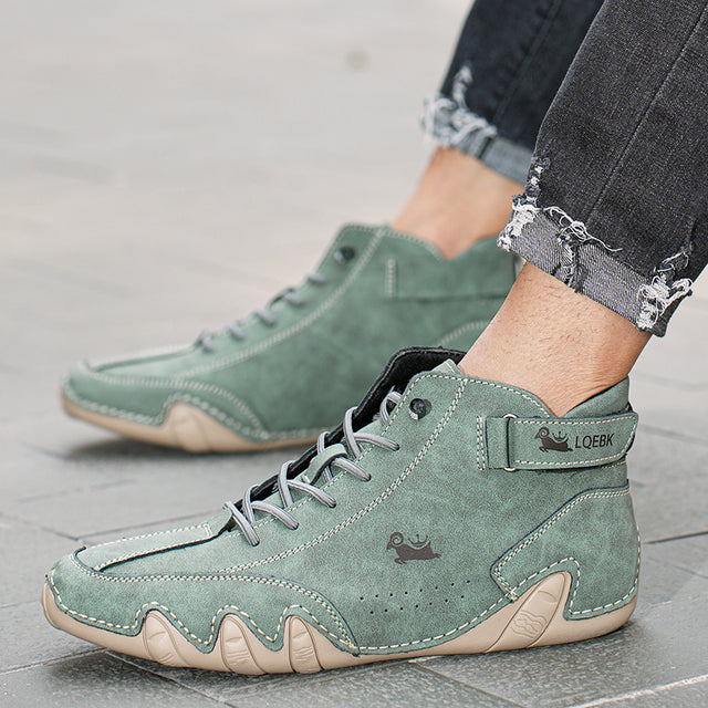 Men's Mid-Top Barefoot Shoes | Minimalist Ground-Feel Design | Leather Upper & Featherlight Sole