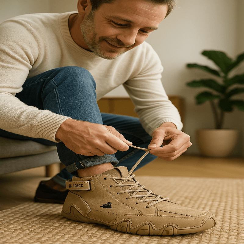 Men's Orthopedic Shoes | Waterproof, Breathable | Leather Upper, Slip-Resistant Sole | Comfort Fit