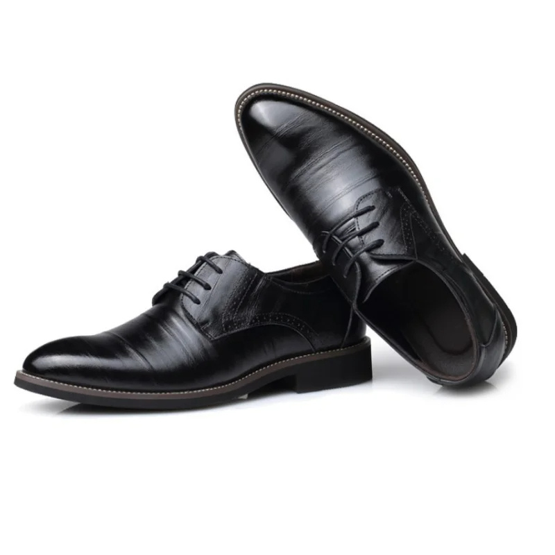 Men's Oxford Dress Shoes | Cap-Toe Design | Faux Leather & Padded Footbed