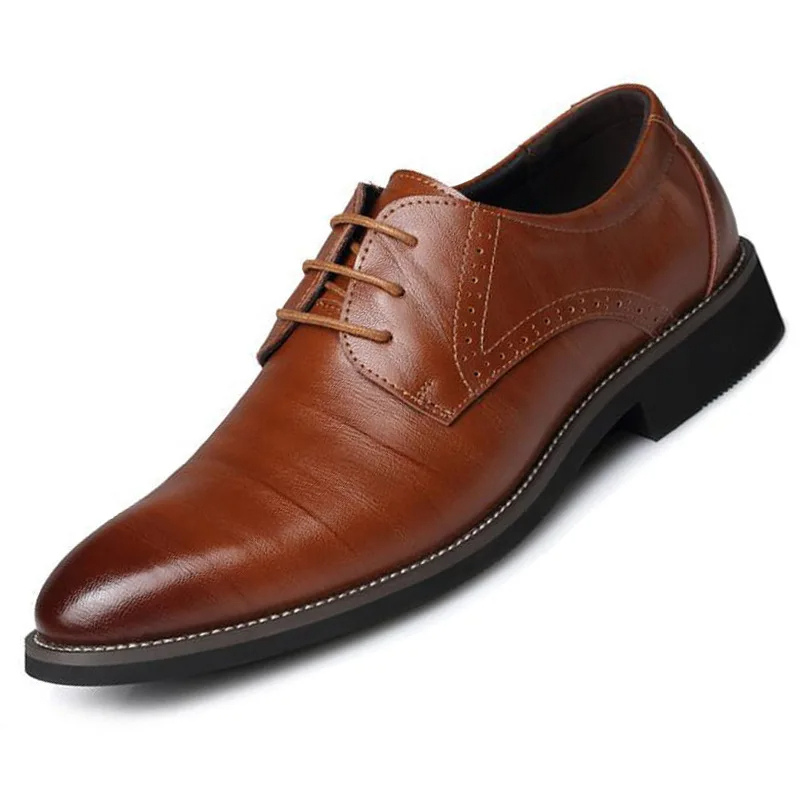 Men's Oxford Dress Shoes | Cap-Toe Design | Faux Leather & Padded Footbed