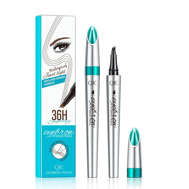 Microblading Brow Pencil | 4-Prong Tip | Waterproof & Smudge-Proof | Natural Finish