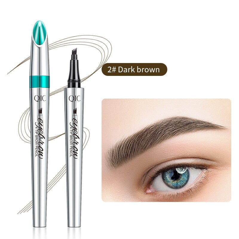 Microblading Brow Pencil | 4-Prong Tip | Waterproof & Smudge-Proof | Natural Finish