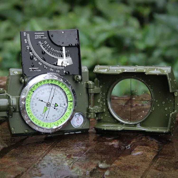 Military Compass | Waterproof Aluminum Body | Clinometer & Sighting Reticle | Hiking & Camping