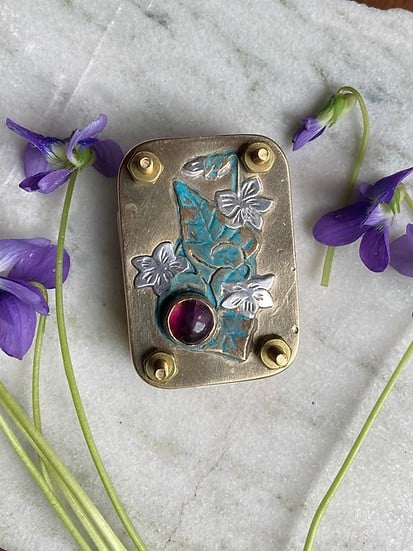 Mini Flower Press | Handcrafted Silver & Brass | 10 Reusable Blotter Sheets | Travel Size