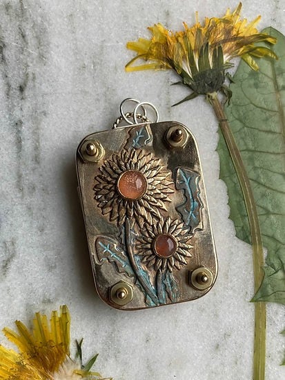 Mini Flower Press | Handcrafted Silver & Brass | 10 Reusable Blotter Sheets | Travel Size