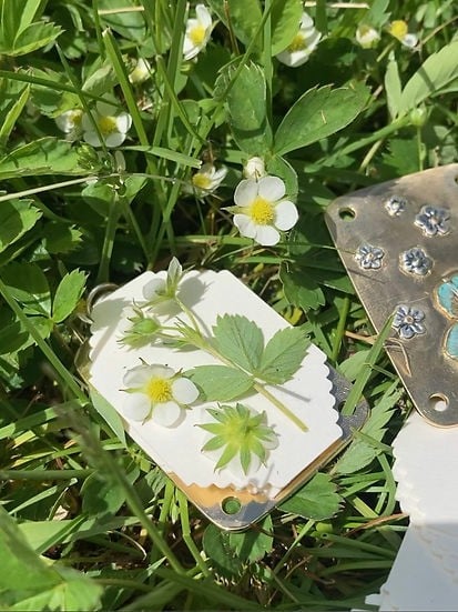 Mini Flower Press | Handcrafted Silver & Brass | 10 Reusable Blotter Sheets | Travel Size