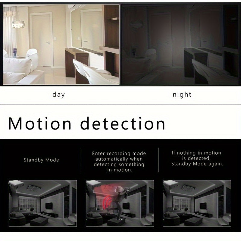 Mini Security Camera | High-Resolution & Night Vision | Motion Detection | Home Security