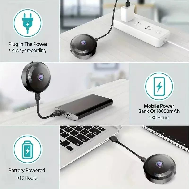 Mini WiFi Surveillance Camera | 1080P HD & Night Vision | Magnetic Mount & Motion Detection