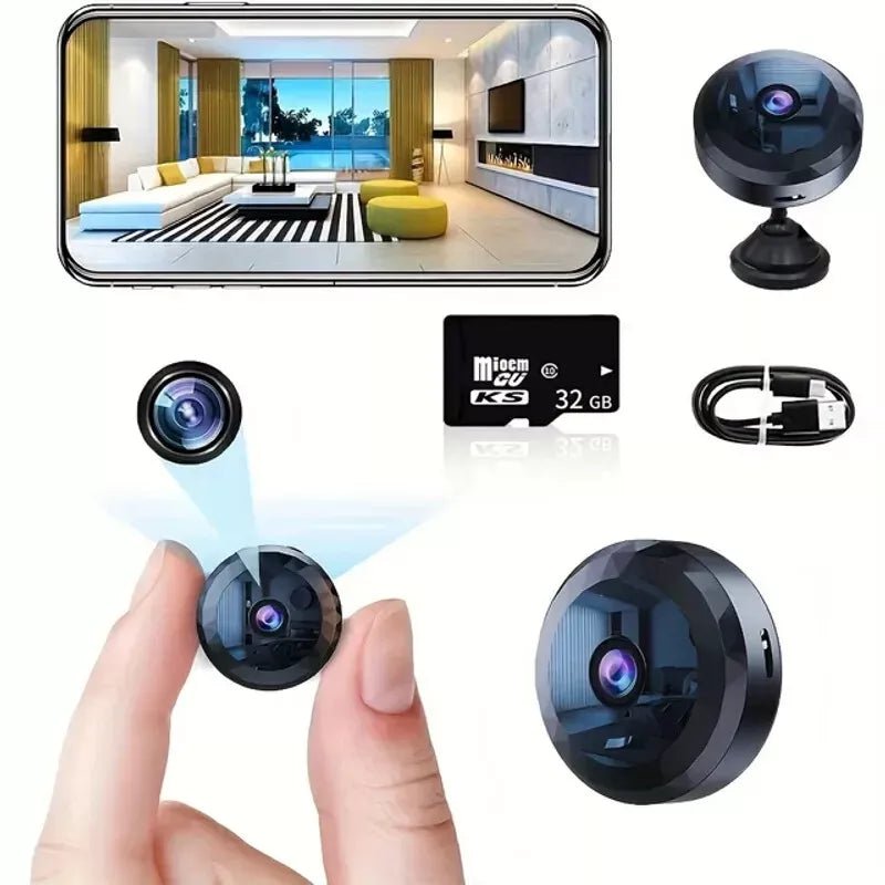 Mini WiFi Surveillance Camera | 1080P HD & Night Vision | Magnetic Mount & Motion Detection