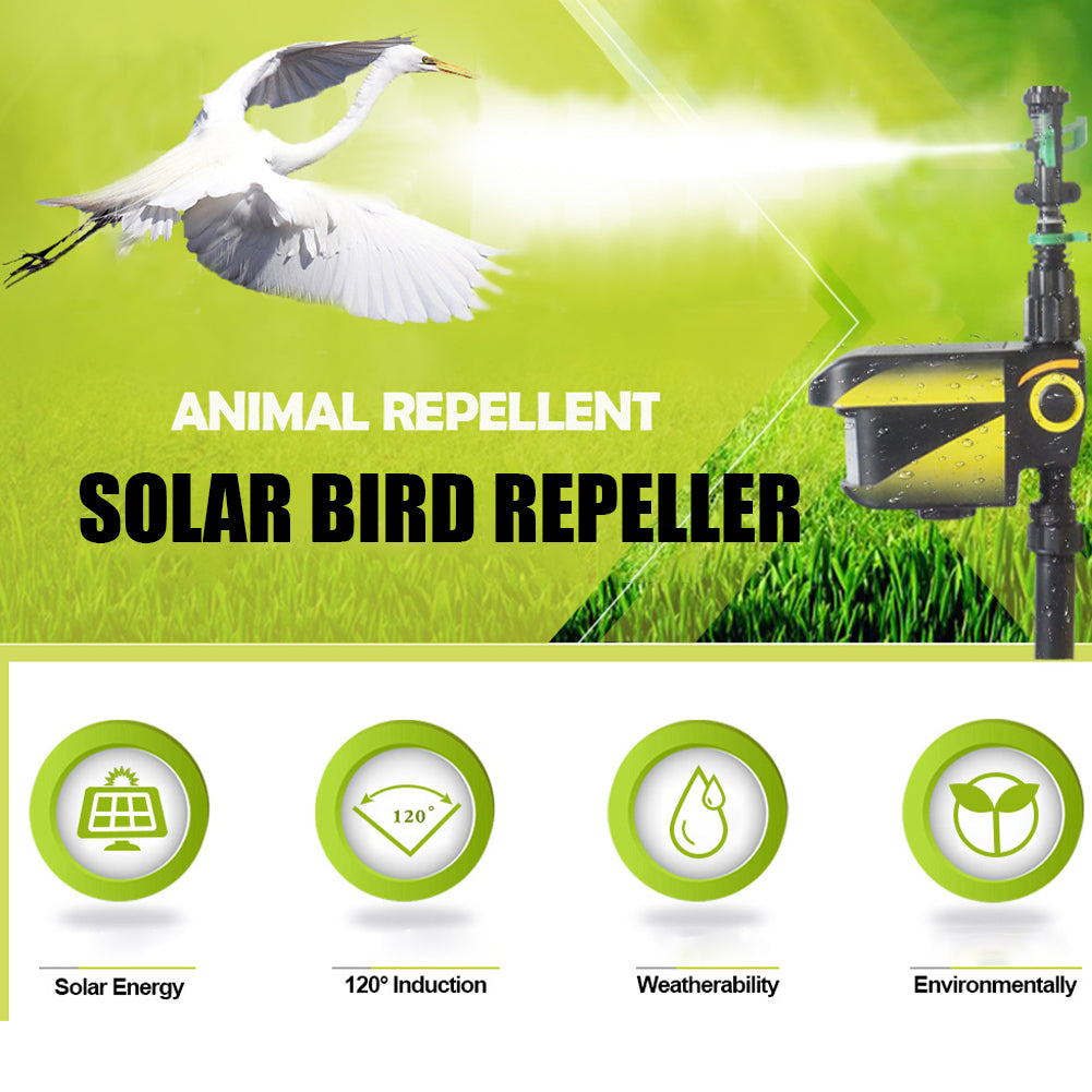 Motion-Activated Garden Sprinkler | Solar-Powered | Adjustable 36 ft Range & Water-Saving