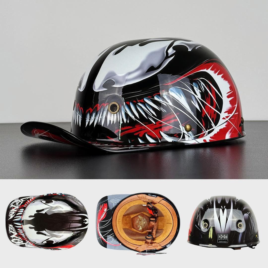 Motorcycle Half Helmet | Baseball Cap Style | DOT & ECE Certified