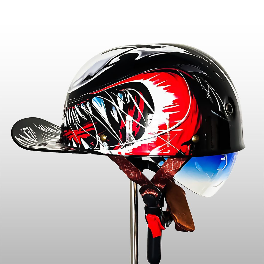Motorcycle Half Helmet | Baseball Cap Style | DOT & ECE Certified