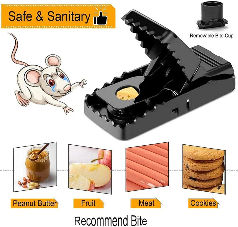 Mouse Traps 6-Pack | Heavy-Duty Sensitive Trigger | Stainless Steel Spring & Reusable | Safe to Use