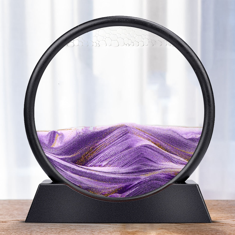 Moving Sand Art Sculpture | Rotating Sand Scenes | Glass Display & LED Mood Light | Stress Relief