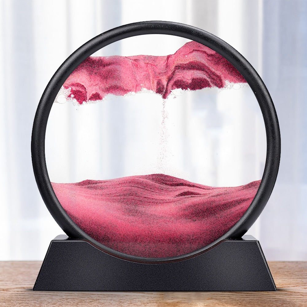 Moving Sand Art Sculpture | Rotating Sand Scenes | Glass Display & LED Mood Light | Stress Relief