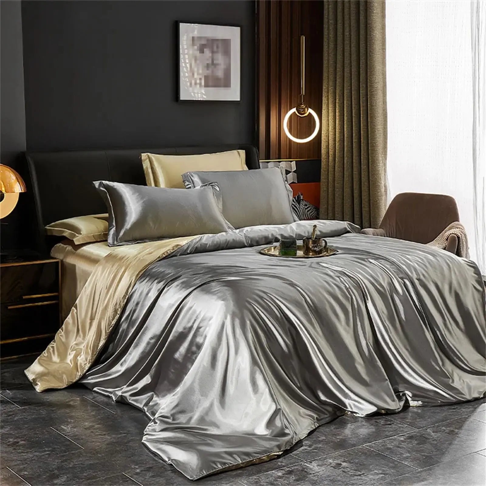 Mulberry Silk Bedding Set | Temperature-Regulating Luxury | 4-Piece Duvet Cover & Pillowcases
