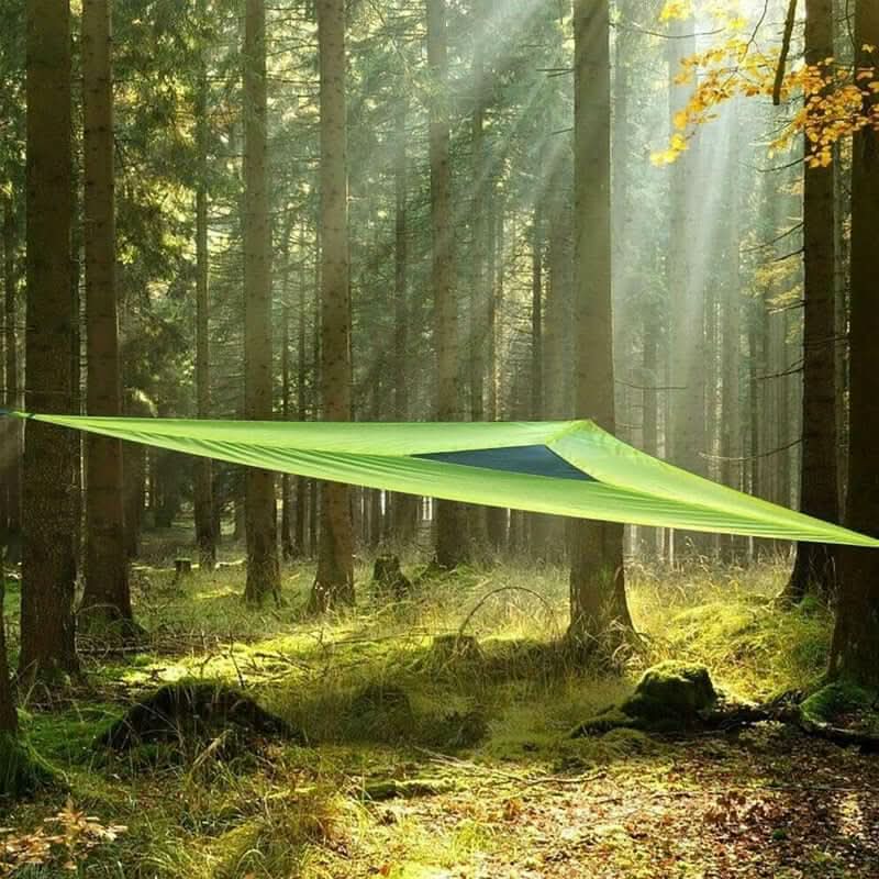 Multi-Person Camping Hammock | 3-Point Anchoring System | Polyester & Mounting Hardware | Comfortable Support