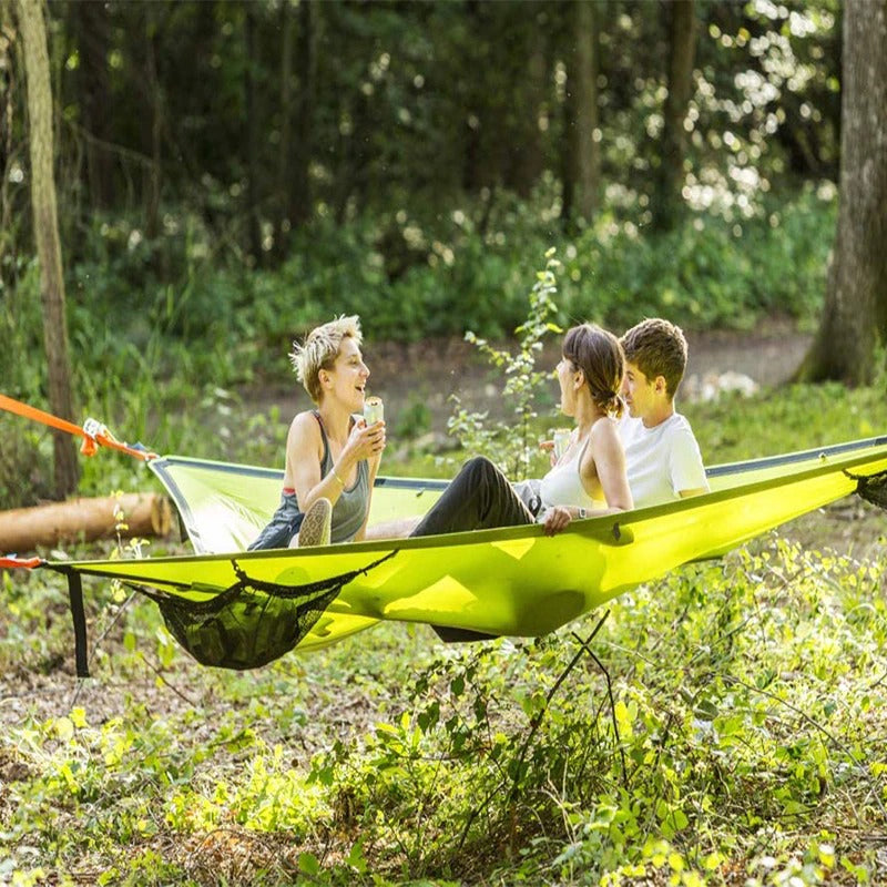 Multi-Person Camping Hammock | 3-Point Suspension | Durable Nylon Fabric | Family & Group Use