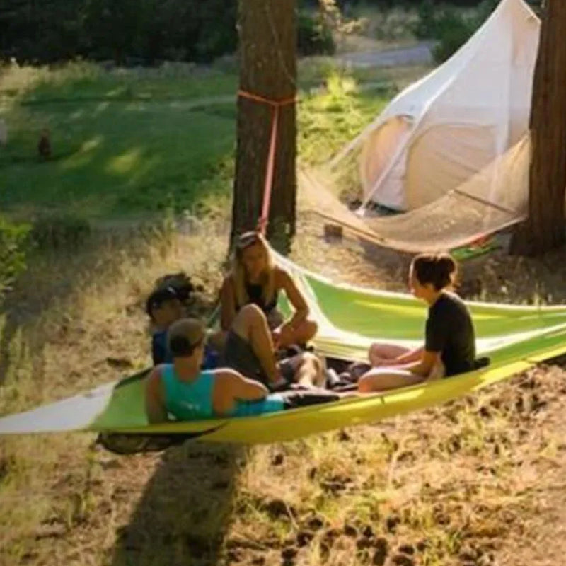 Multi-Person Camping Hammock | Three-Point Anchor Suspension | Durable Nylon