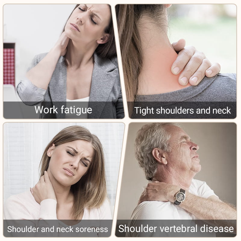 Neck & Shoulder Heating Pad | Heat & Vibration Massage | USB Powered, Auto Shutoff