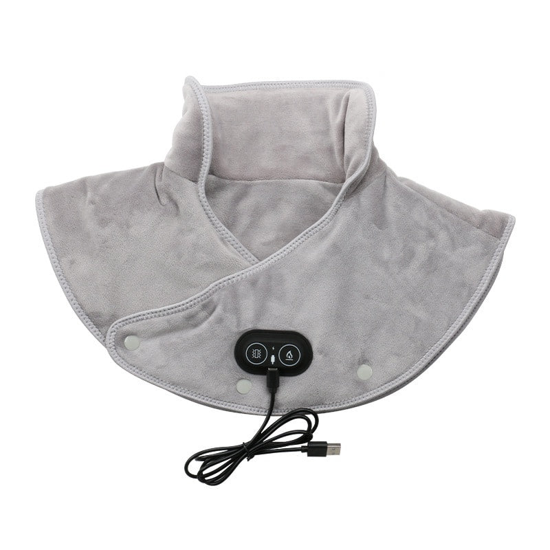 Neck & Shoulder Heating Pad | Heat & Vibration Massage | USB Powered, Auto Shutoff