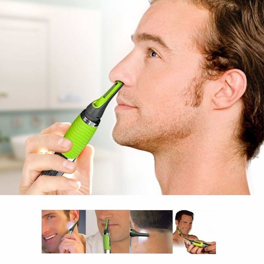 Nose & Ear Trimmer | Precision Tip | LED Light & Removable Attachments | Easy Cleaning