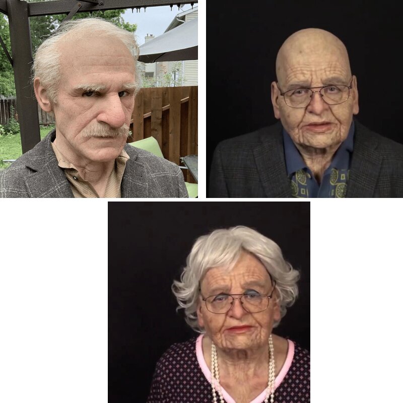 Old Man Halloween Mask | Realistic Movable Mouth | Natural Latex | Comfortable Fit