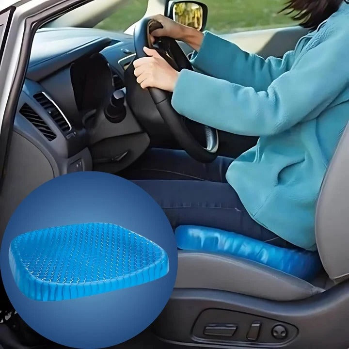 Orthopedic Gel Seat Cushion | Breathable Honeycomb Design | Tailbone Support | Travel Size