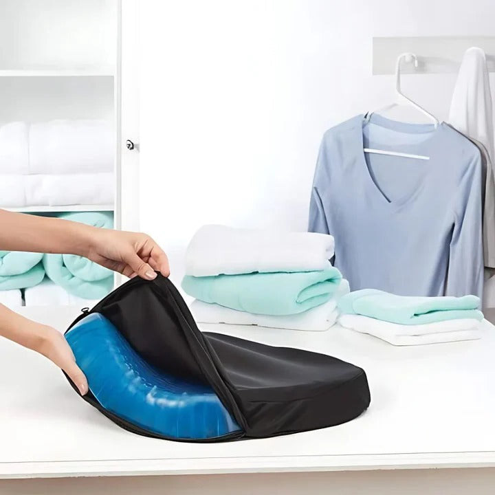 Orthopedic Gel Seat Cushion | Honeycomb Pressure Relief Support | Polyester Fill & Fabric Exterior