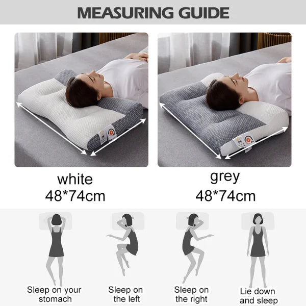 Orthopedic Neck Pillow for Side & Back Sleepers | Ergonomic Contour | Washable Polyester & Soy Fill