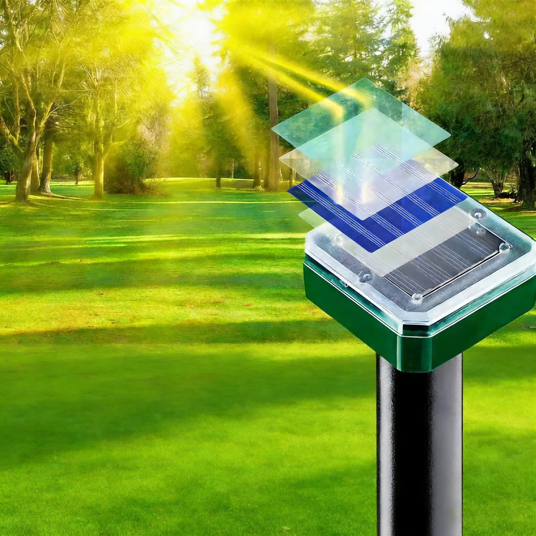 Outdoor Rodent & Pest Repeller | Solar Ultrasonic Variable-Frequency | Weatherproof | Chemical-Free
