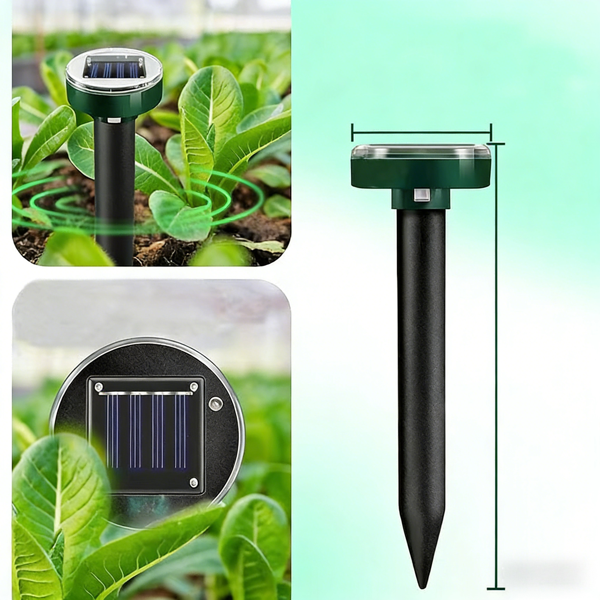 Outdoor Rodent & Pest Repeller | Solar Ultrasonic Variable-Frequency | Weatherproof | Chemical-Free