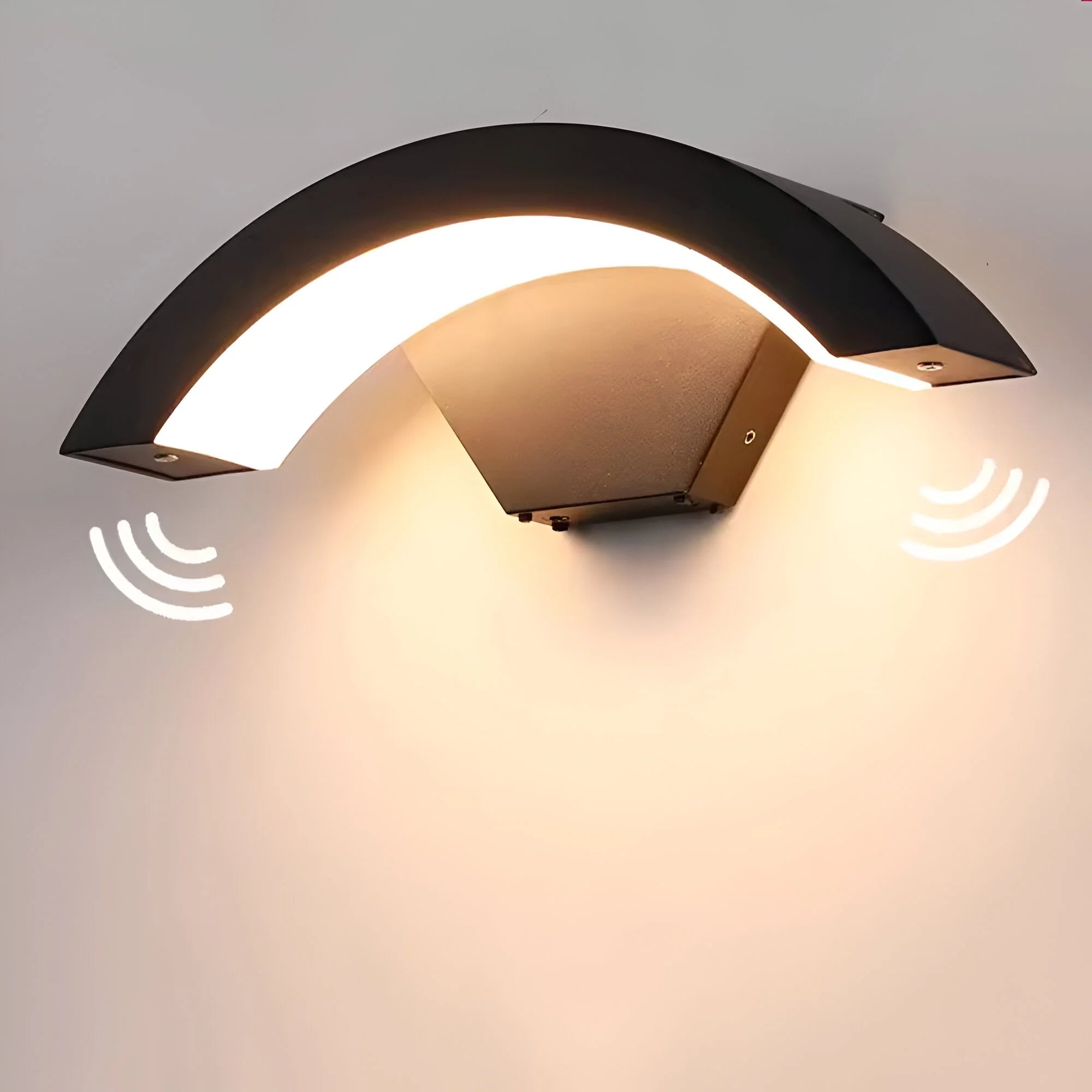 Outdoor Wall Light | Motion Sensor 18W | Metal & Acrylic, Weatherproof | Energy-Saving