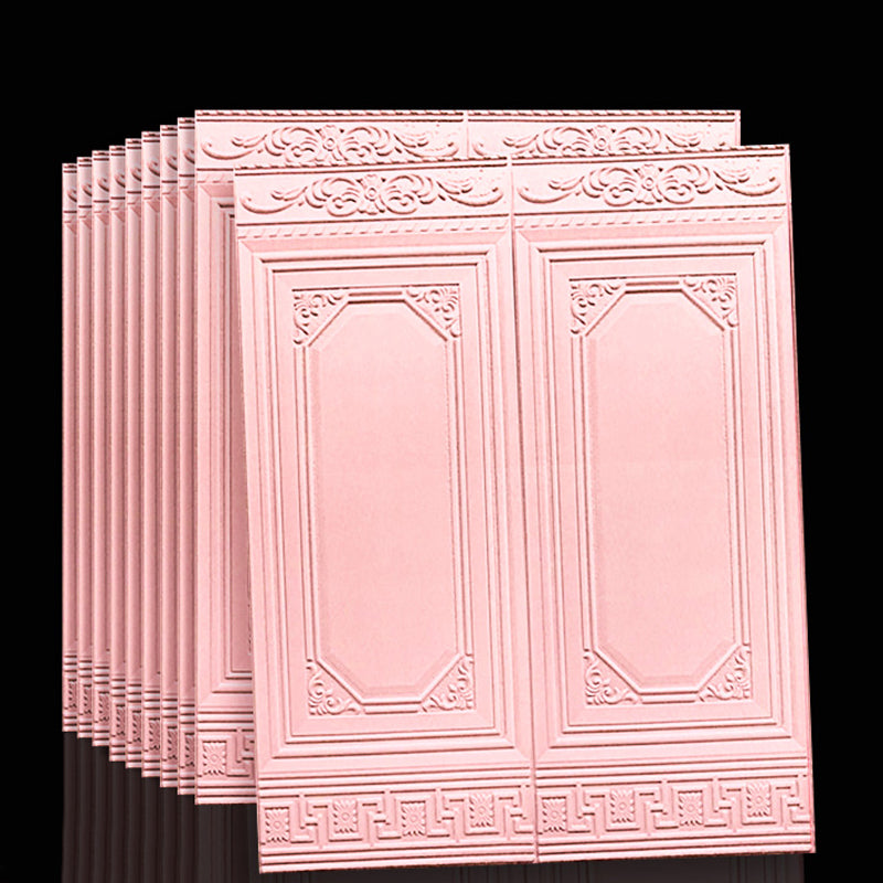 Peel & Stick Wall Panels | 3D Embossed Tin Back | Vinyl 10-Piece Set | Waterproof