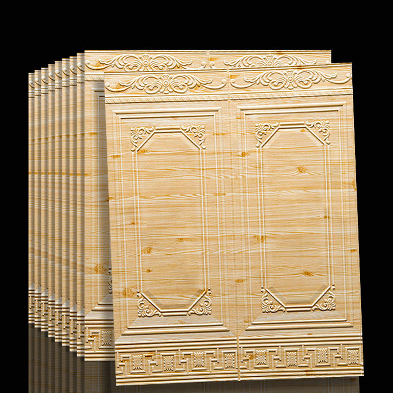 Peel & Stick Wall Panels | 3D Embossed Tin Back | Vinyl 10-Piece Set | Waterproof