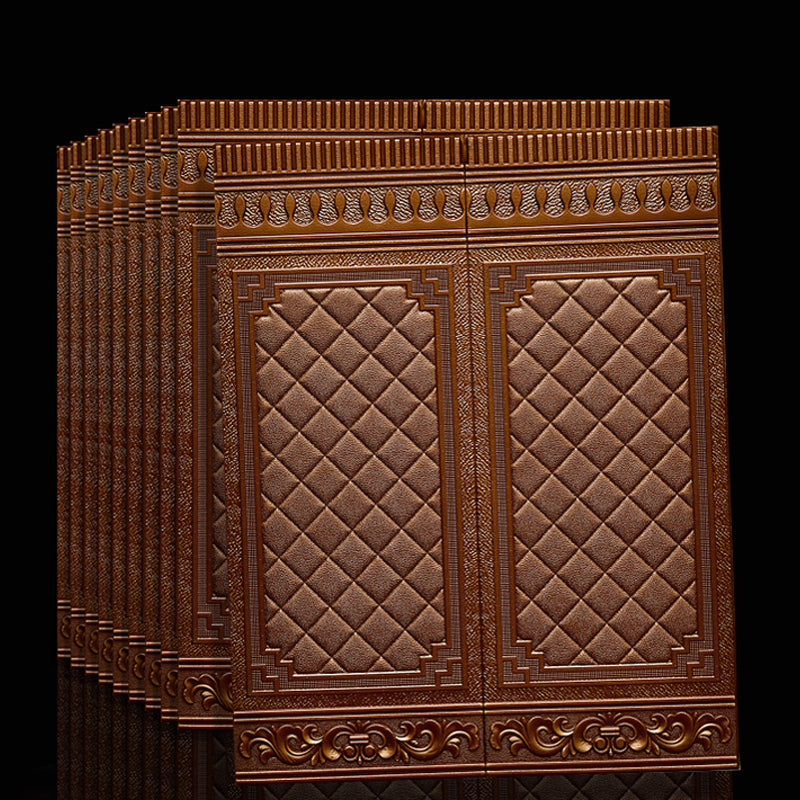 Peel & Stick Wall Panels | 3D Embossed Tin Back | Vinyl 10-Piece Set | Waterproof
