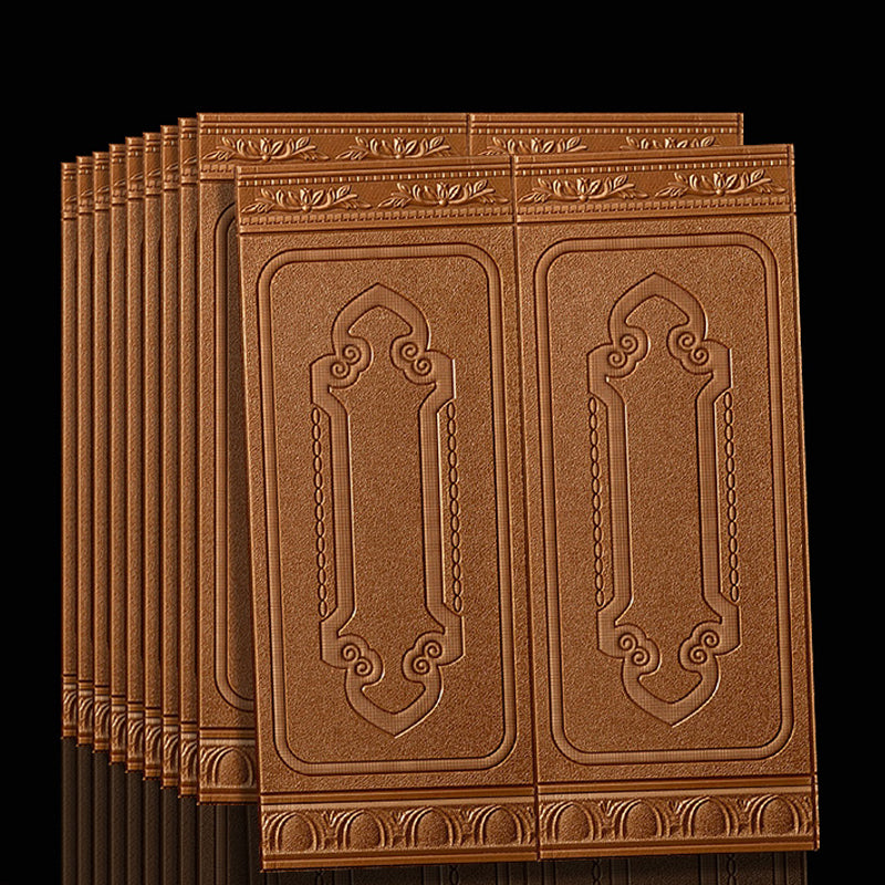 Peel & Stick Wall Panels | 3D Embossed Tin Back | Vinyl 10-Piece Set | Waterproof