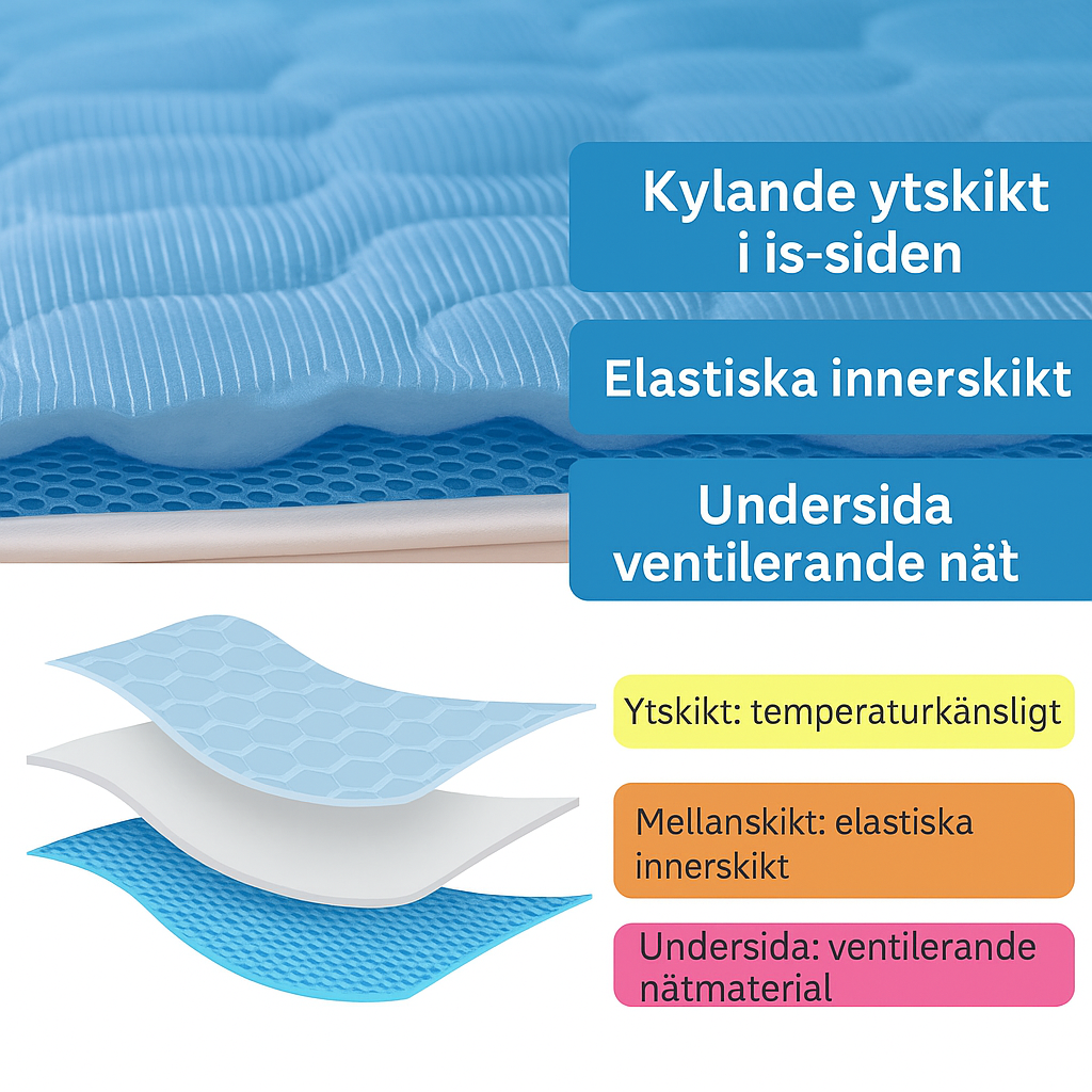 Pet Cooling Mat | Self-Cooling Fiber Top | Breathable Mesh & Cotton Fill | Machine Washable
