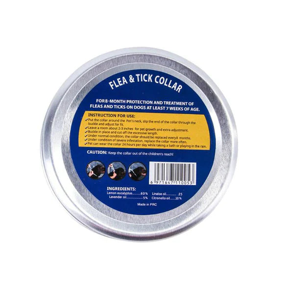 Pet Tick & Flea Collar | 8+ Months Protection | Natural Oil Formula | Gentle, Non-Irritating