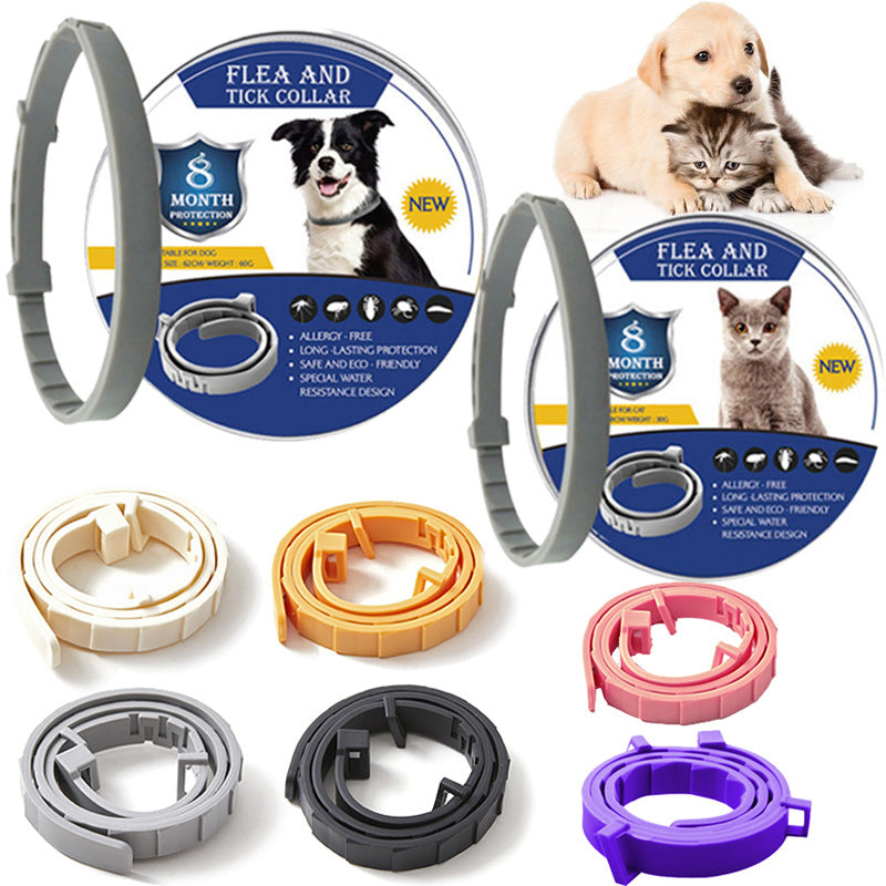 Pet Tick & Flea Collar | 8+ Months Protection | Natural Oil Formula | Gentle, Non-Irritating